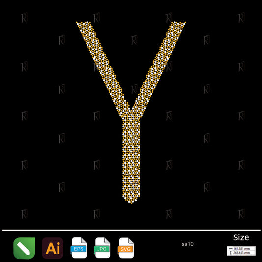 Letter Y Rhinestone – Premium Rhinestone Design by Rhinestone1