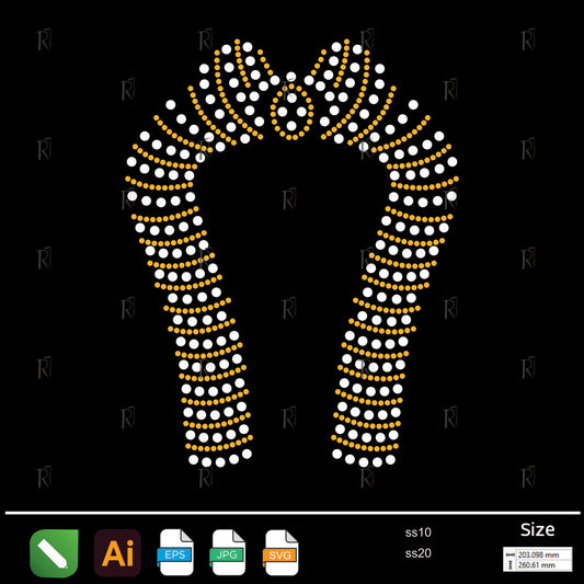 Royal Necklace Bow Rhinestone – Premium Rhinestone Design by Rhinestone1