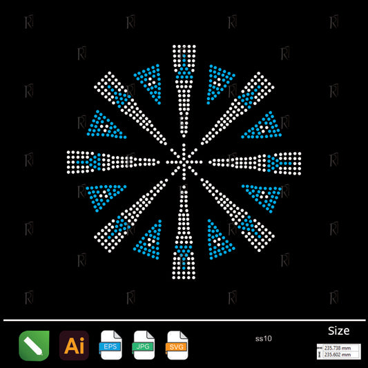 Snowflake Star Rhinestone – Premium Rhinestone Design by Rhinestone1