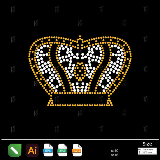 Royal Crown Rhinestone1 – Premium Rhinestone Design by Rhinestone1
