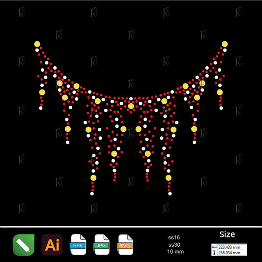 Golden Rainfall Necklace – Premium Rhinestone Design by Rhinestone1