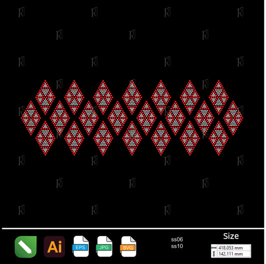 Diamond Tribal Band Rhinestone – Premium Rhinestone Design by Rhinestone1