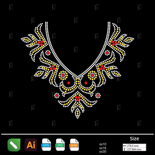 Regal Bloom Necklace – Premium Rhinestone Design by Rhinestone1