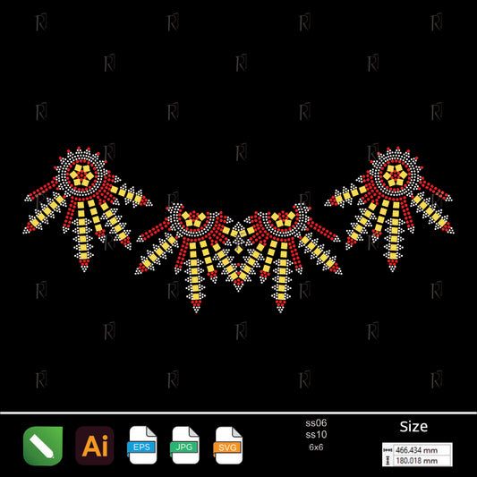 Regal Sunburst Collar – Premium Rhinestone Design by Rhinestone1