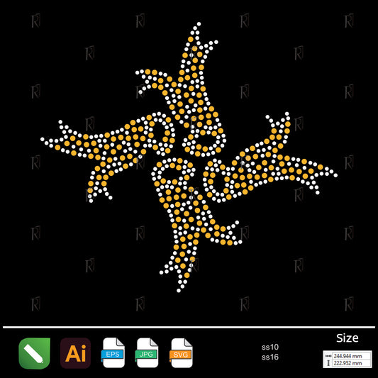 Koi Fish Harmony Rhinestone – Premium Rhinestone Design by Rhinestone1