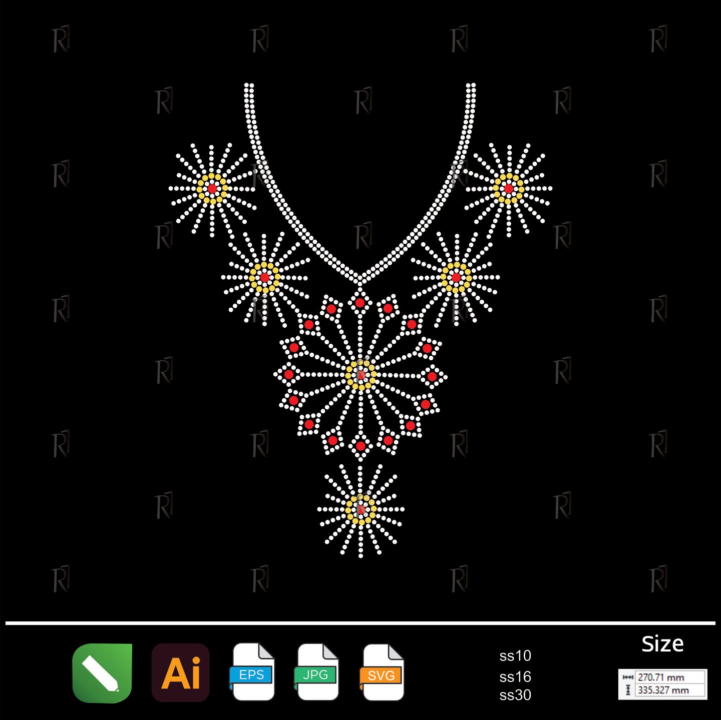 Radiant Blossom Necklace Rhinestone – Premium Rhinestone Design by Rhinestone1