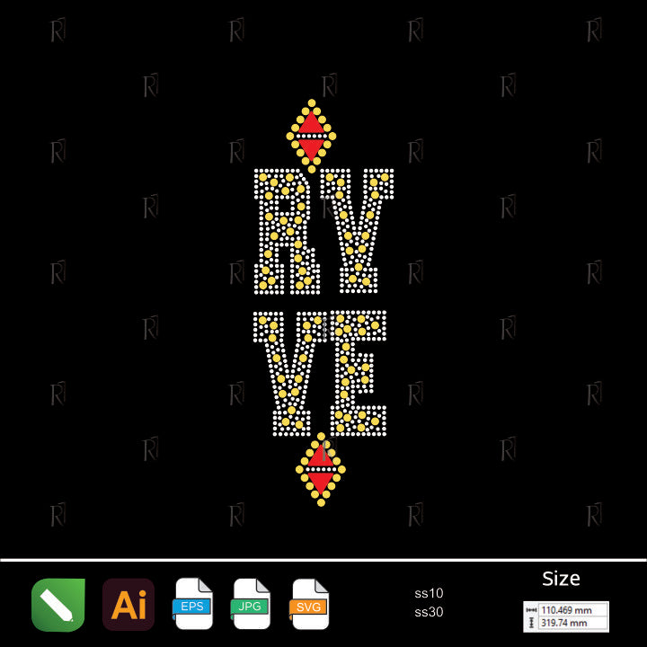 RYVE Vertical Sparkle – Premium Rhinestone Design by Rhinestone1