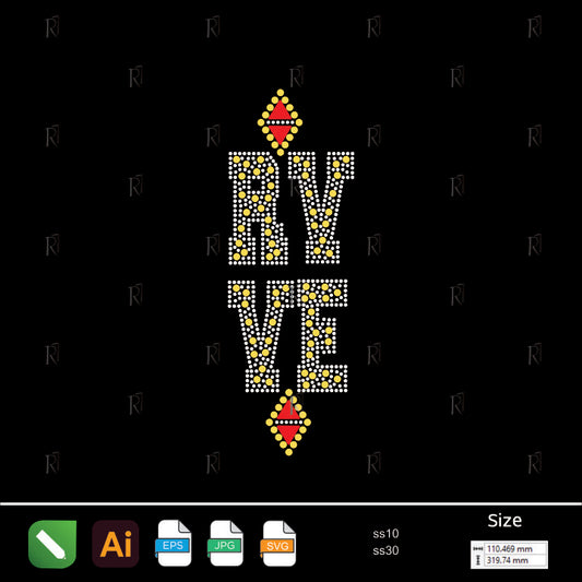RYVE Vertical Sparkle – Premium Rhinestone Design by Rhinestone1