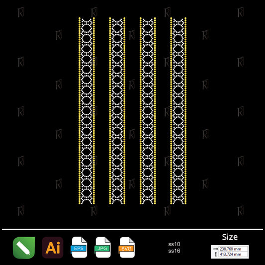 Royal Chain Borders – Premium Rhinestone Design by Rhinestone1