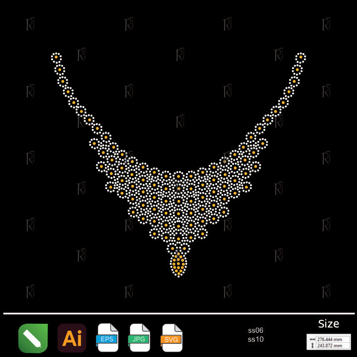 Daisy Bloom Necklace Rhinestone – Premium Rhinestone Design by Rhinestone1
