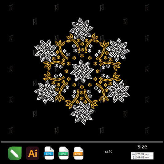 Star Blossom Medallion – Premium Rhinestone Design by Rhinestone1