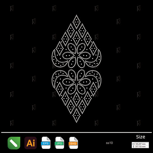 Diamond Petal Weave Rhinestone – Premium Rhinestone Design by Rhinestone1