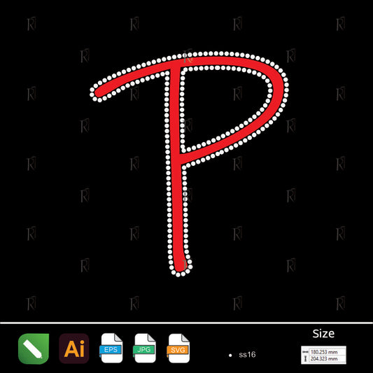 P Shape Rhinestone Neckline – Premium Rhinestone Design by Rhinestone1