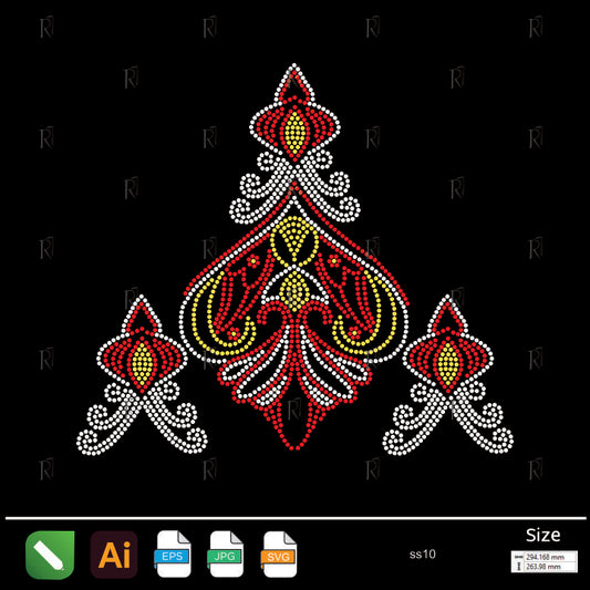 Royal Diamond Drop Rhinestone – Premium Rhinestone Design by Rhinestone1