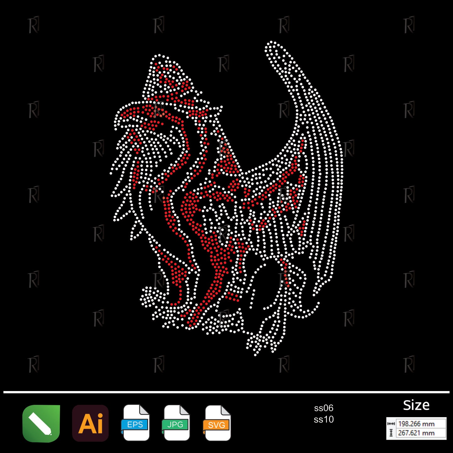 Legendary Griffin Rhinestone – Premium Rhinestone Design by Rhinestone1