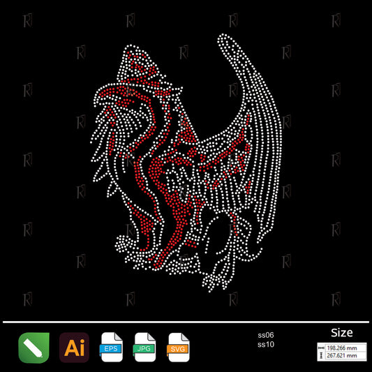 Legendary Griffin Rhinestone – Premium Rhinestone Design by Rhinestone1