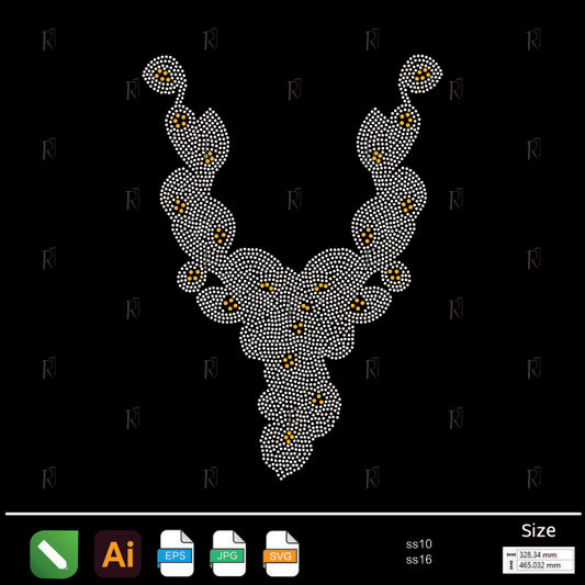 Royal Drops Statement Necklace Rhinestone – Premium Rhinestone Design by Rhinestone1