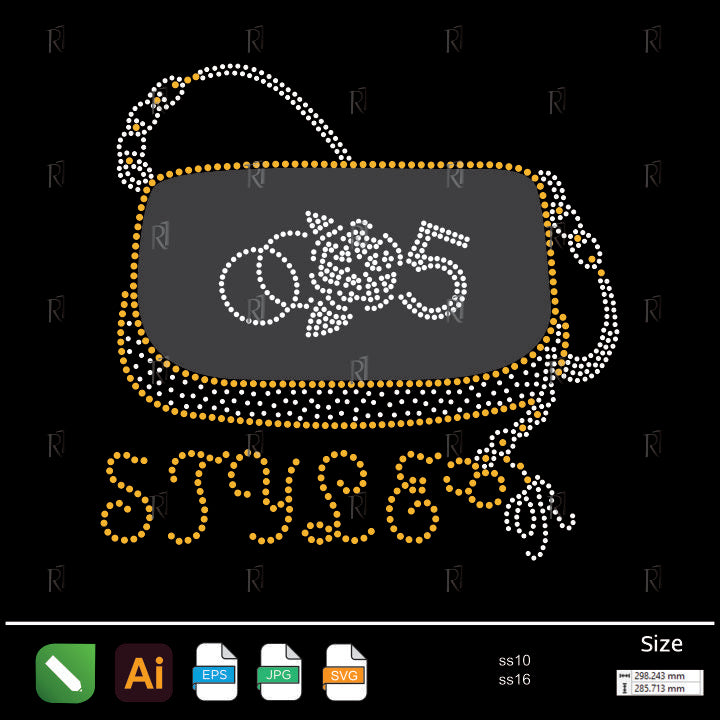 Chic Purse Style Text Rhinestone Design – Premium Rhinestone Design by Rhinestone1