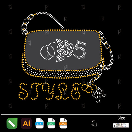 Chic Purse Style Text Rhinestone Design – Premium Rhinestone Design by Rhinestone1
