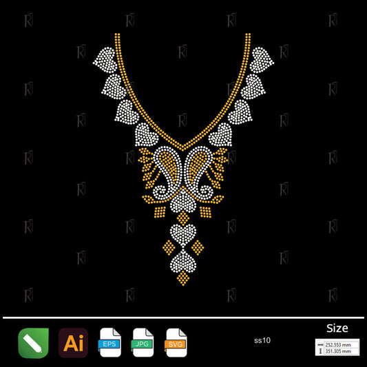 Royal Heart Drop Necklace Rhinestone – Premium Rhinestone Design by Rhinestone1