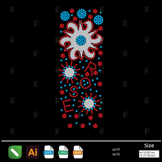 Rose Flower Rhinestone – Premium Rhinestone Design by Rhinestone1