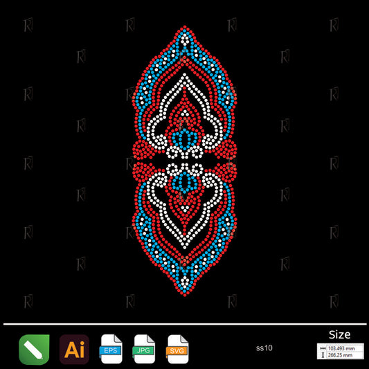Oriental Diamond Motif Rhinestone – Premium Rhinestone Design by Rhinestone1