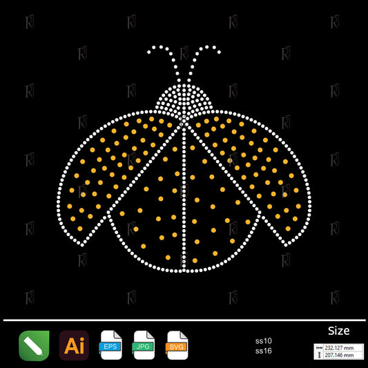 Ladybug Rhinestone Design2 – Premium Rhinestone Design by Rhinestone1