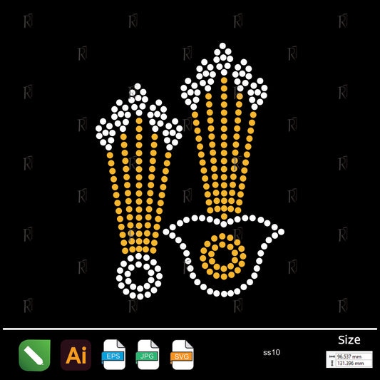 Royal Feather Emblem Rhinestone – Premium Rhinestone Design by Rhinestone1