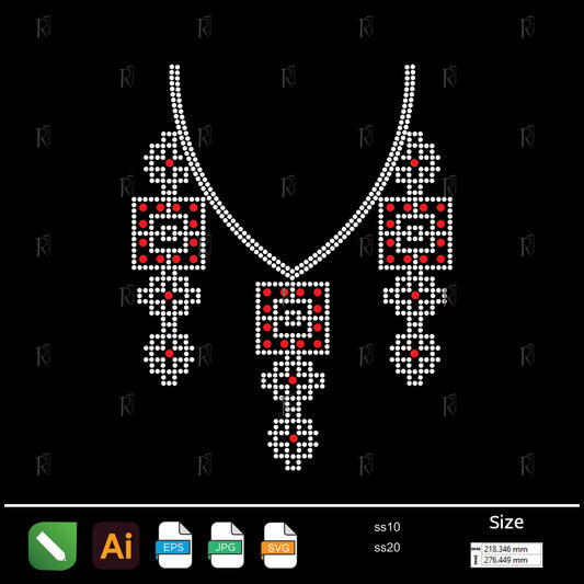 Tribal Royal Cascade Rhinestone Necklace – Premium Rhinestone Design by Rhinestone1