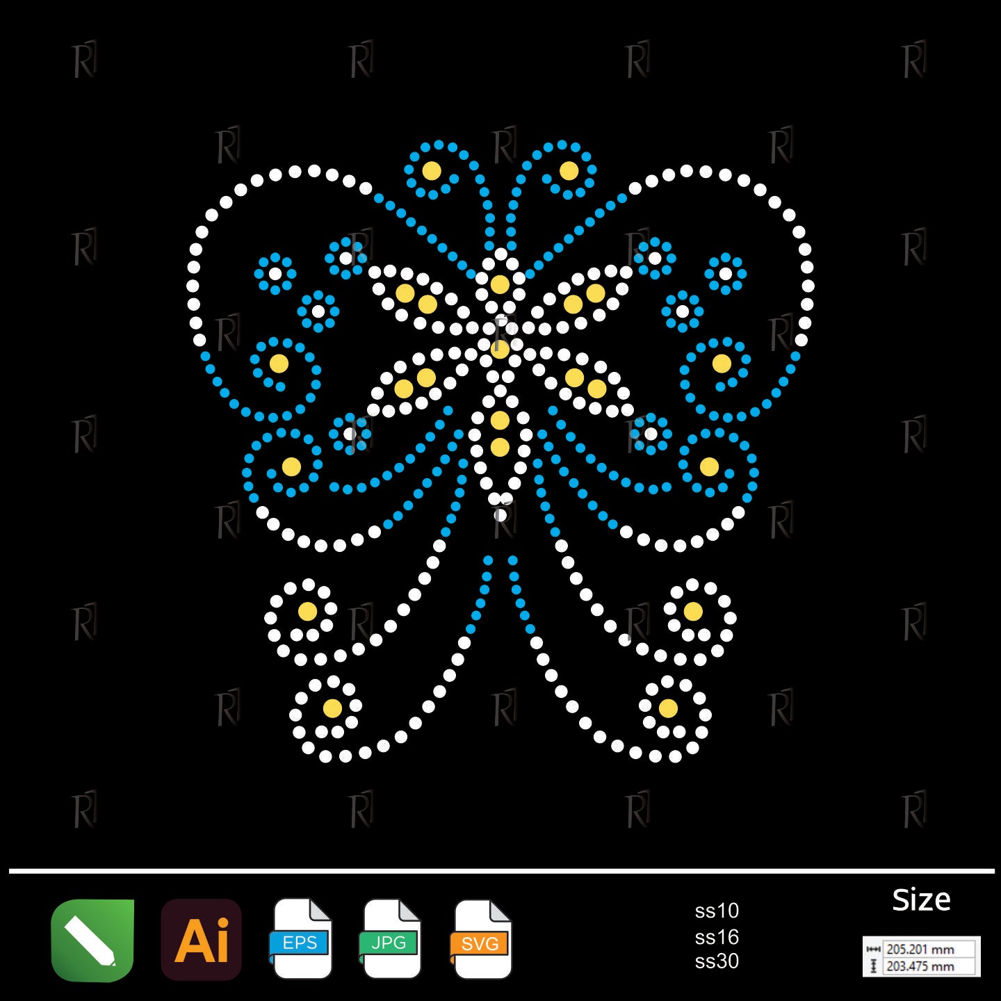 Elegant Butterfly Rhinestone3 – Premium Rhinestone Design by Rhinestone1