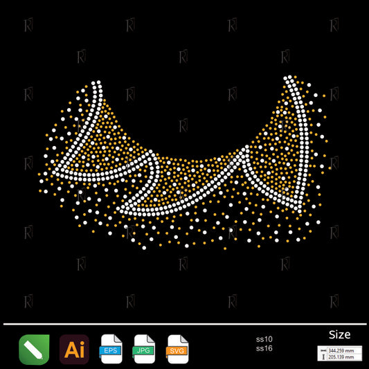 Golden Rainfall Necklace Rhinestone – Premium Rhinestone Design by Rhinestone1