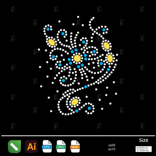 Sparkling Swirl Rhinestone – Premium Rhinestone Design by Rhinestone1
