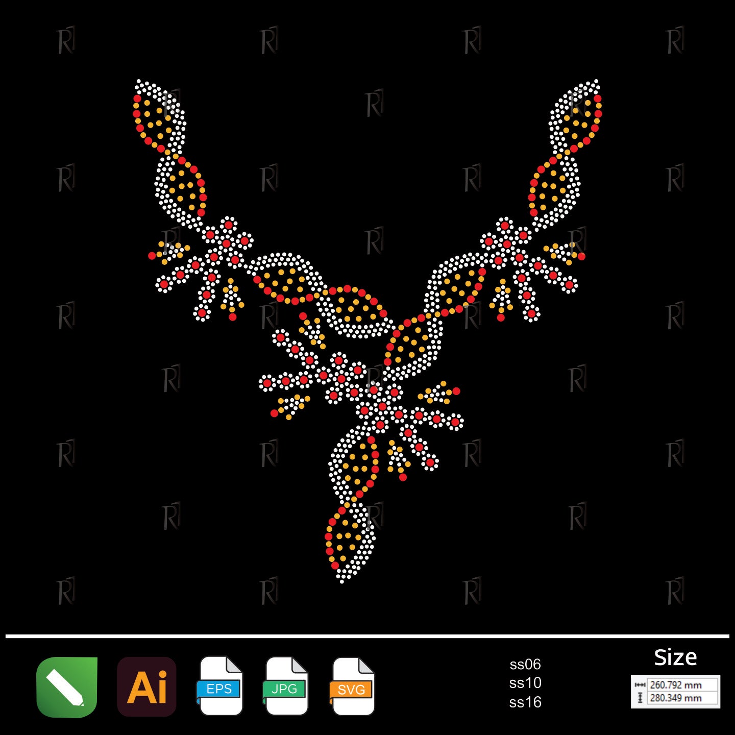 Floral Vine Necklace Rhinestone – Premium Rhinestone Design by Rhinestone1