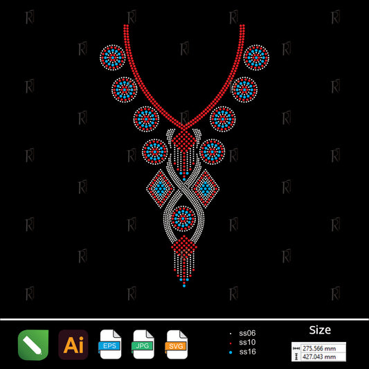 Tribal Diamond Necklace – Premium Rhinestone Design by Rhinestone1