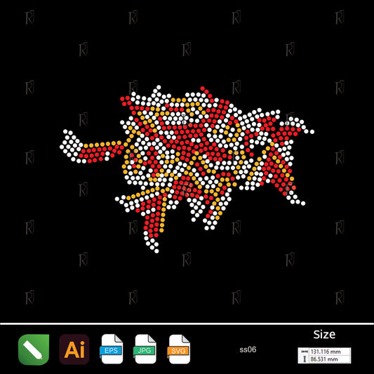 Fire Dragon Rhinestone – Premium Rhinestone Design by Rhinestone1
