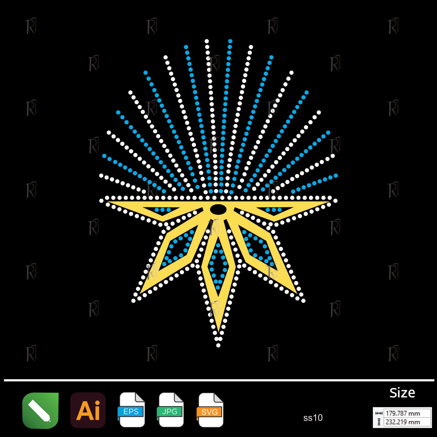 Royal Radiant Star Rhinestone – Premium Rhinestone Design by Rhinestone1