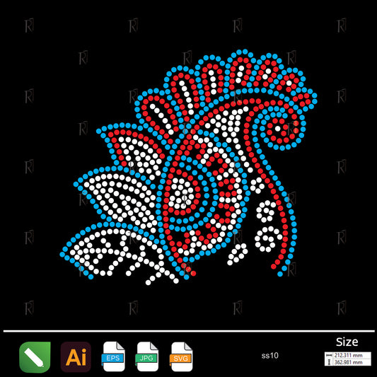 Classic Paisley Motif Rhinestone – Premium Rhinestone Design by Rhinestone1