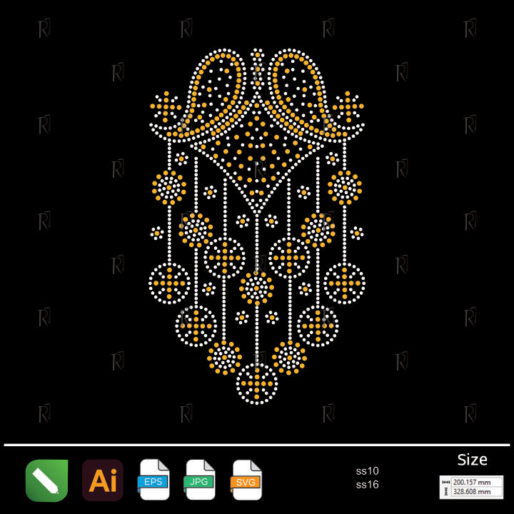 Golden Cascade Pendant Rhinestone – Premium Rhinestone Design by Rhinestone1