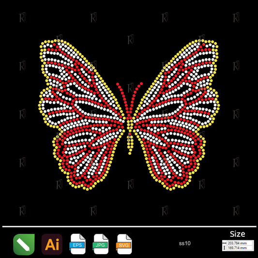 Radiant Butterfly Rhinestone – Premium Rhinestone Design by Rhinestone1
