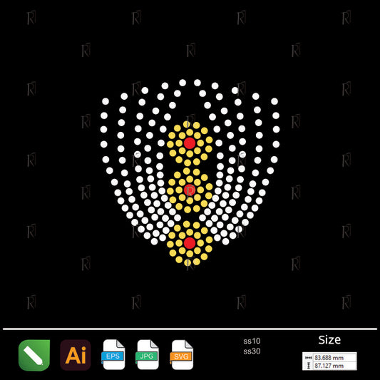 Golden Drop Pendant – Premium Rhinestone Design by Rhinestone1