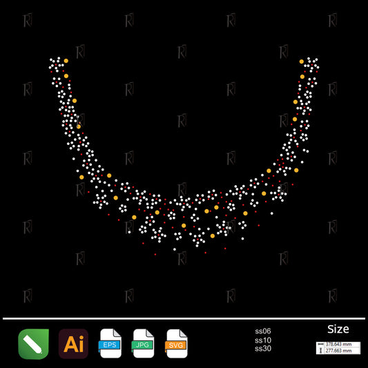 Sparkling Scatter Necklace Rhinestone – Premium Rhinestone Design by Rhinestone1