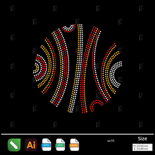 Radiant Waves – Premium Rhinestone Design by Rhinestone1