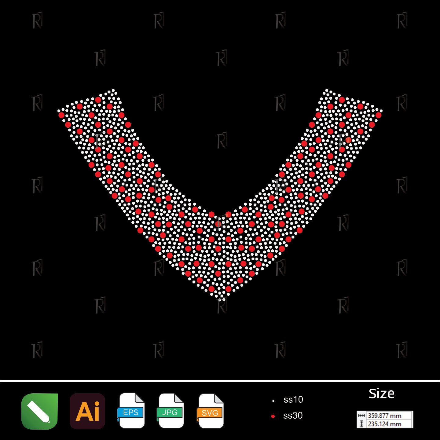 Classic Rhinestone Neckline – Premium Rhinestone Design by Rhinestone1