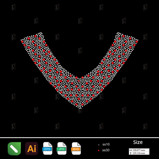 Classic Rhinestone Neckline – Premium Rhinestone Design by Rhinestone1