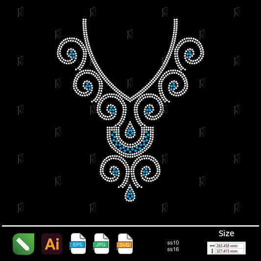 Blue Spiral Elegance – Premium Rhinestone Design by Rhinestone1