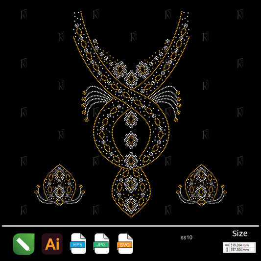 Royal Interlace Necklace Rhinestone – Premium Rhinestone Design by Rhinestone1