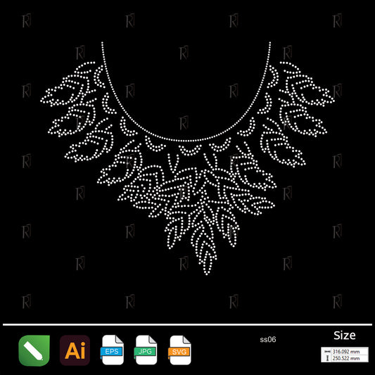 Elegant Leaf Necklace Rhinestone – Premium Rhinestone Design by Rhinestone1