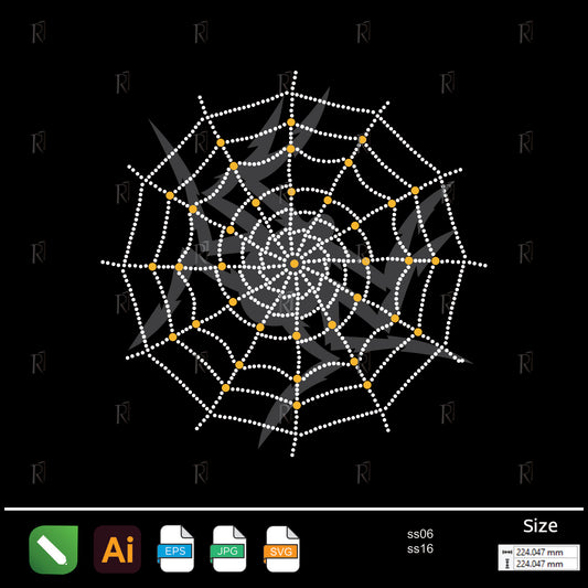 Glam Spider Web Rhinestone – Premium Rhinestone Design by Rhinestone1