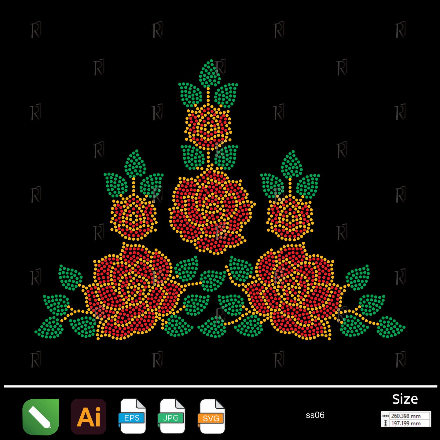 Elegant Rose Bouquet Rhinestone – Premium Rhinestone Design by Rhinestone1
