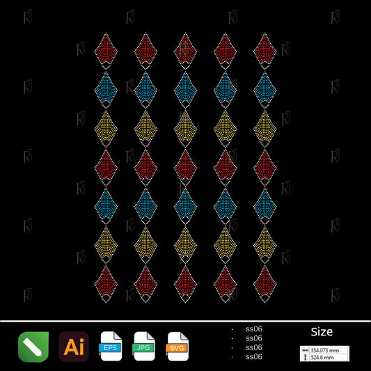 Diamond Weave Rhinestone Pattern – Premium Rhinestone Design by Rhinestone1